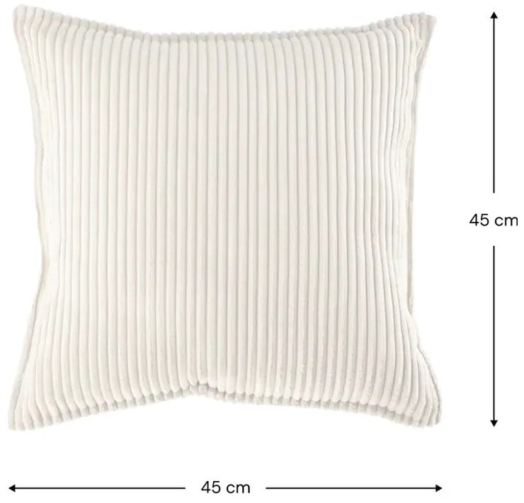 Krémszínű kordbársony párna gyerek kanapéhoz Block – Wigiwama