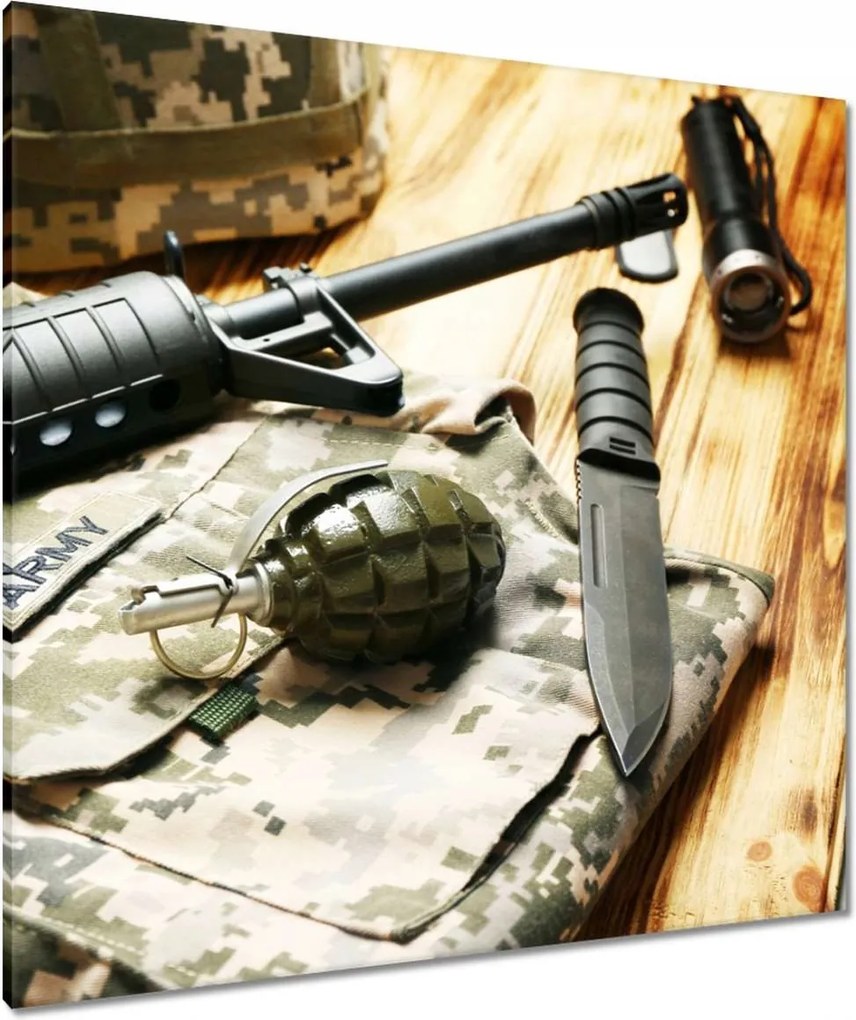 Vászonkép 90x90 Amerikai hadsereg teknős szett