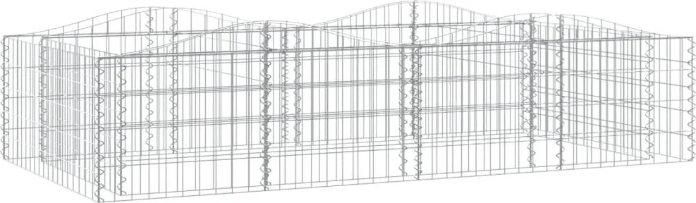 vidaXL íves horganyzott vas gabion magaságyás 200x100x50 cm