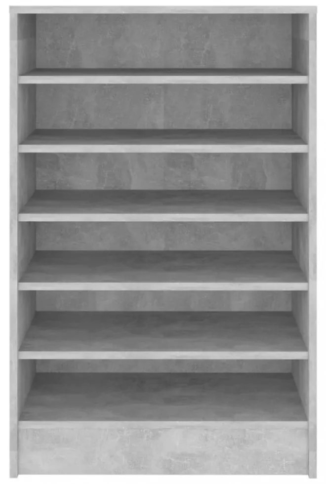 betonszürke szerelt fa cipősszekrény 60 x 35 x 92 cm