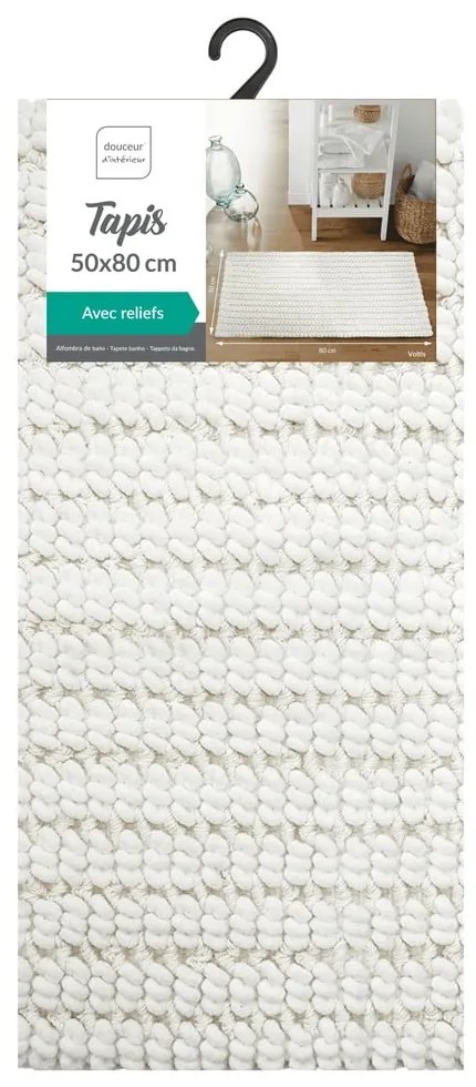 Fehér fürdőszobai kilépő 50x80 cm Voltis – douceur d'intérieur