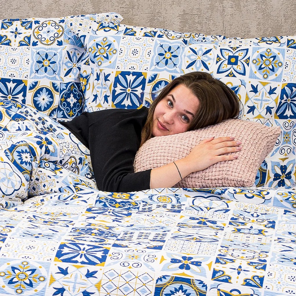 4Home Azul krepp ágyneműhuzat, 140 x 200 cm, 70 x 90 cm, 140 x 200 cm, 70 x 90 cm