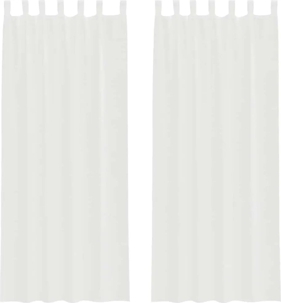 vidaXL 2 db fehér fátyolfüggönyök hurokkal 140x260 cm