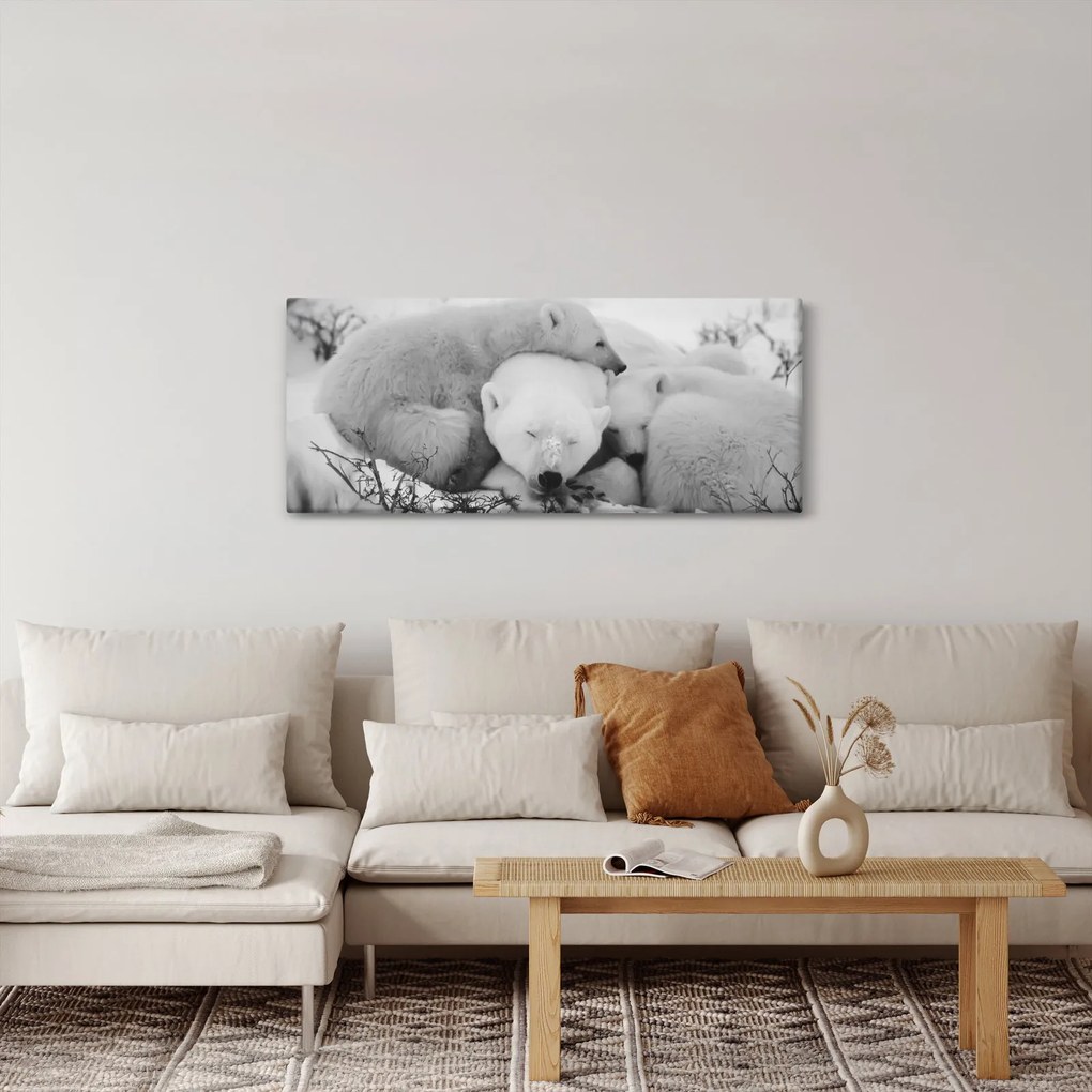 Kép - Jegesmedvék (120x50 cm)