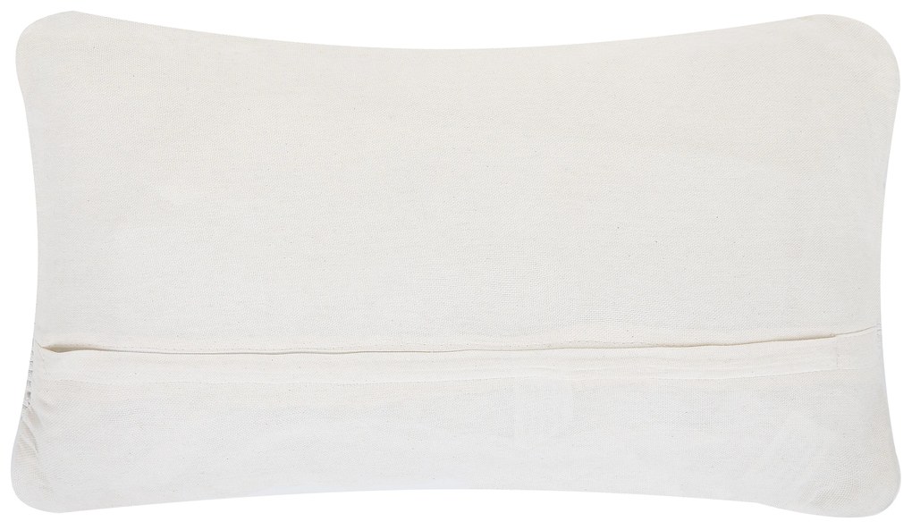 Fehér makramé díszpárna kétdarabos szettben 30 x 50 cm ALATEPE Beliani