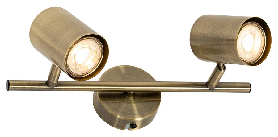 Modern bronz spotlámpa dönthető 2 lámpás - Jeana