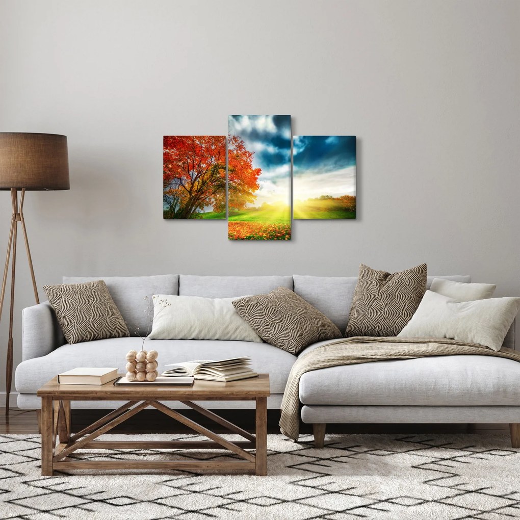 Napsütésben fürdő táj képe (90x60 cm)