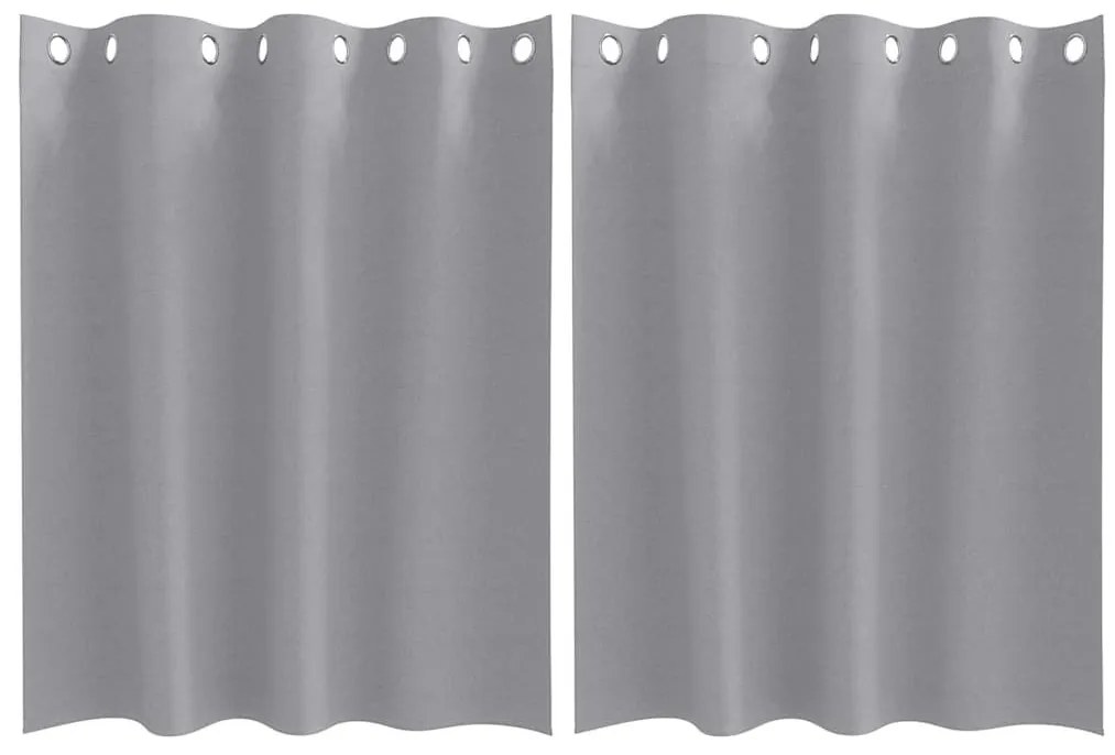 Függönyök függönyökkel 2 pcs Világosszürke Poliészter