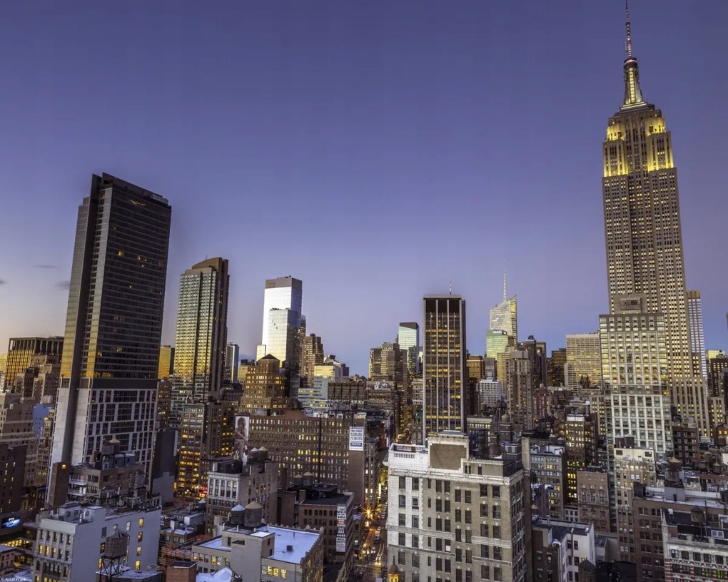50x40 cm-es New York-i manhattani poszter, Empire State Building 3, Assaf