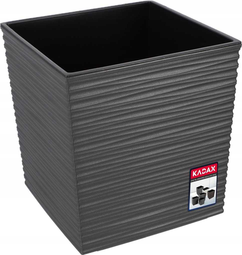 Virágtartó 25 cm Fedő Műanyag Szürke Betéttel