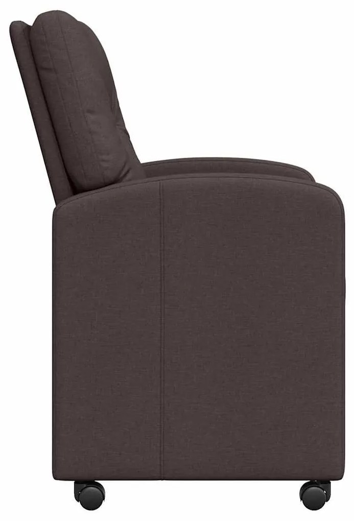 Kerekes Étkező Székek 2 pcs sötétbarna 57 x 67 x 95 cm szövet