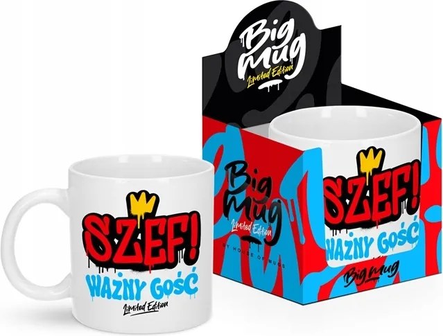 Big Mug bögre nagy kapacitású vicces Fontos vendég 800 ml