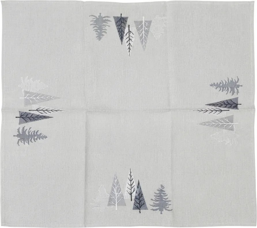 Karácsonyi asztalterítő SILVER FOREST 85x85 cm, világosszürke