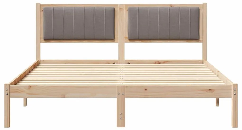 Ágykeret Kárpitozott Fejtámlával Tópszínű 160 x 200 cm