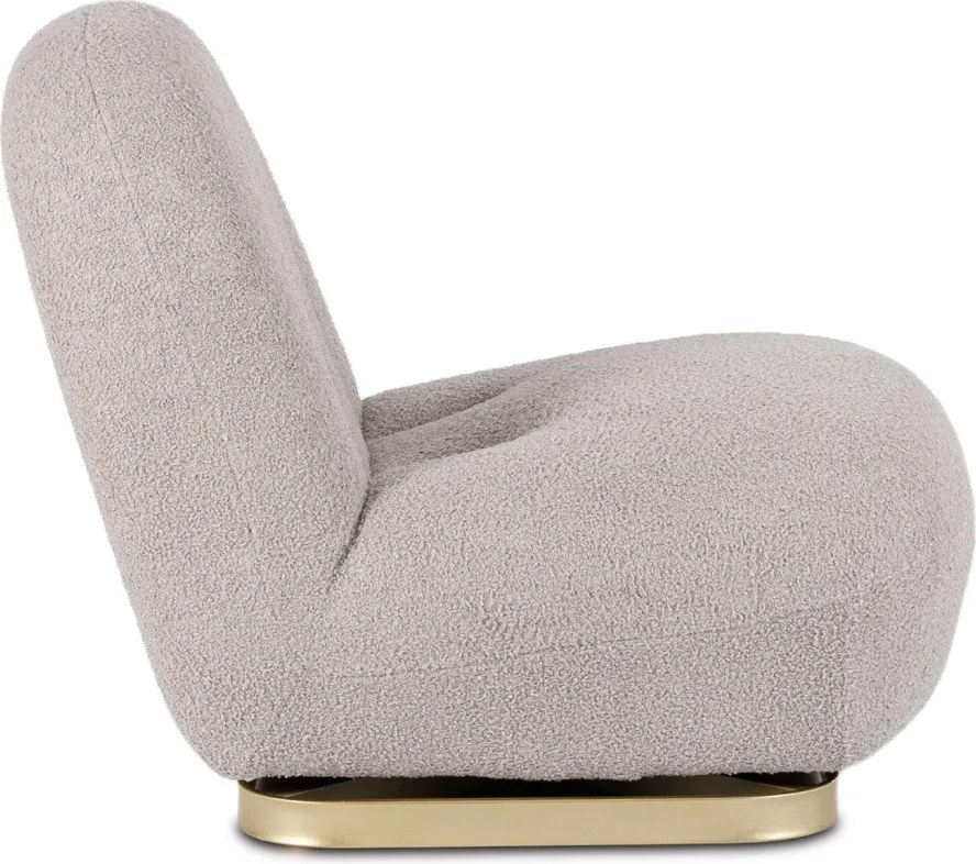 SONNY szürke forgó boucle pihenőfotel