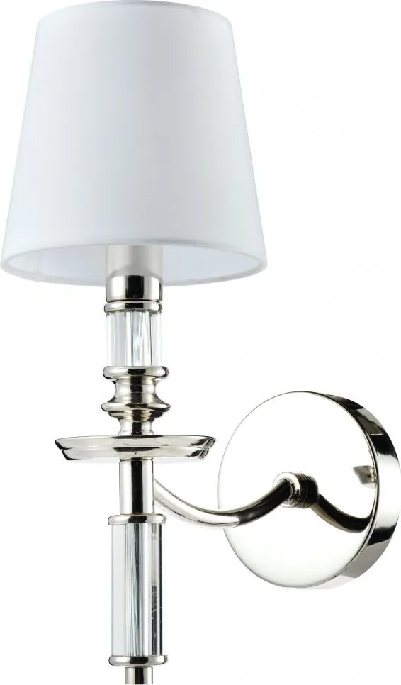 Cosmolight modern fali lámpa siena fehér nikkel cosw01315ni-wh