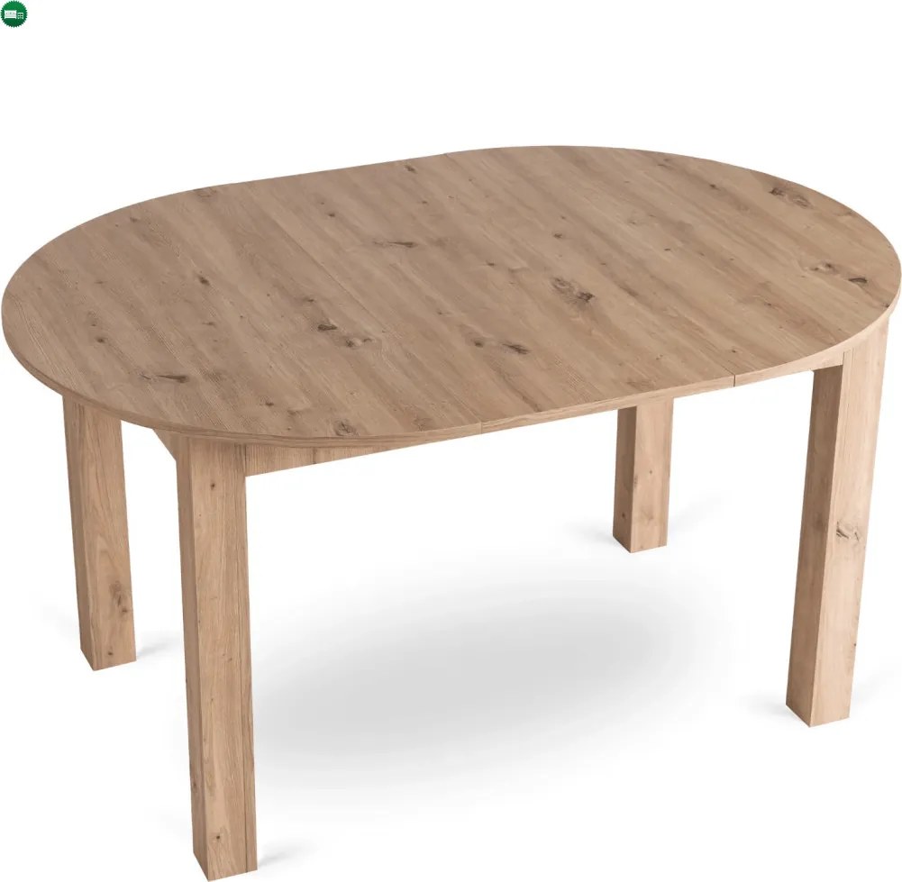 szett étkezőasztal HARRY 102-142 cm artisan tölgy és 6 szék FREDY szürke