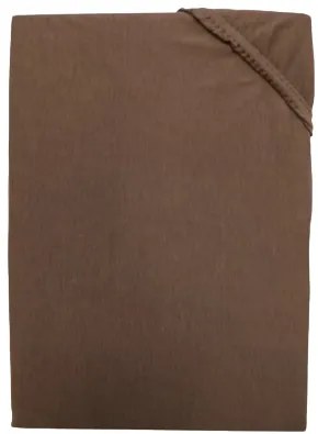 Lepedő Jersey sötétbarna TiaHome - 200x200cm