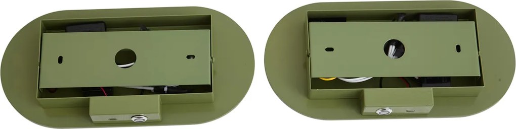 2 darabos zöld fali lámpa szett LED-del, 3 fokozatban szabályozható és USB-C-vel - Lila