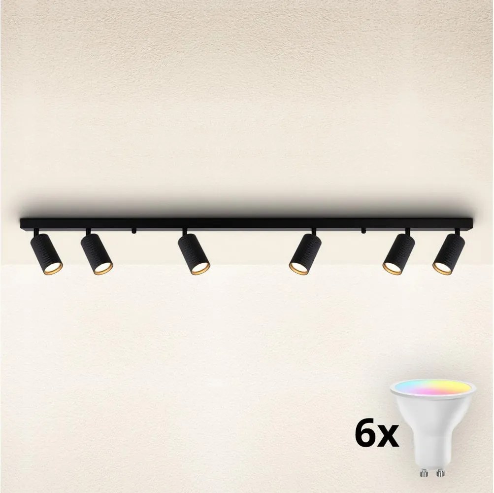 Brilagi - LED RGBW dimmelhető spotlámpa SELE MODERN 6x GU10/6,5W/230V Wi-Fi fekete
