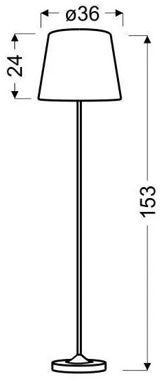 Állólámpa SEGIN 1xE27/60W/230V szürke/fényes króm