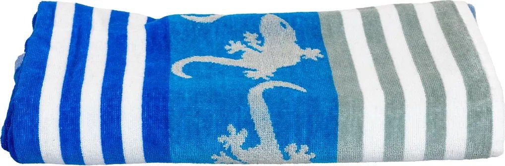 CRAZY GEKKO Strandtörölköző kék 165x90cm