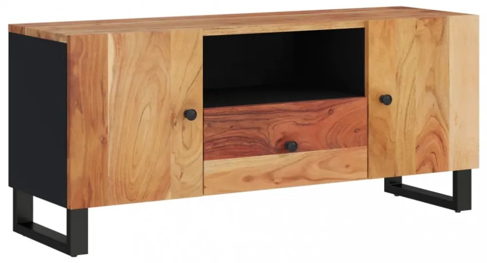 tömör akácfa és szerelt fa TV-szekrény 105 x 33,5 x 46 cm