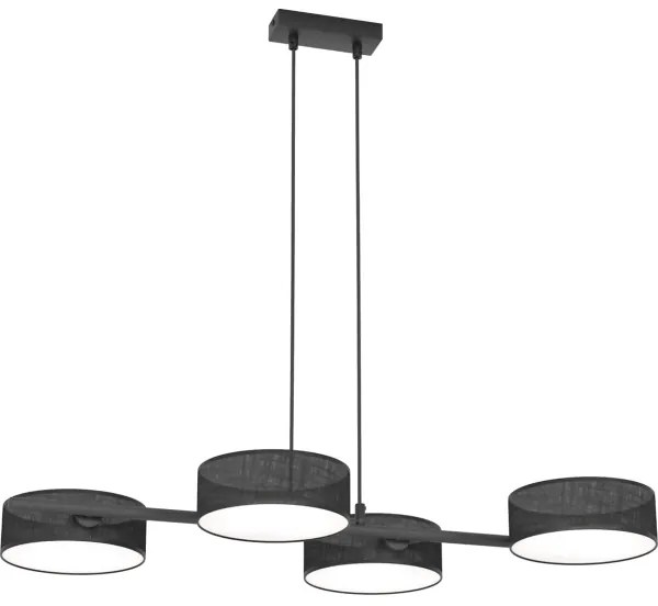 DRUMZ zsinóros csillár 4xE14/10W/230V fekete