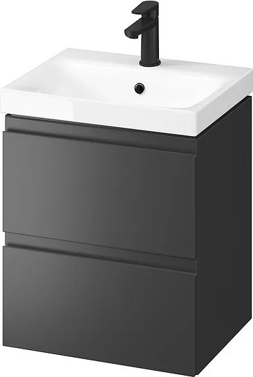 Cersanit Moduo SET, függesztett szekrény 50x40x62 cm + mosogató 50 cm, antracit matt, S801-485-DSM