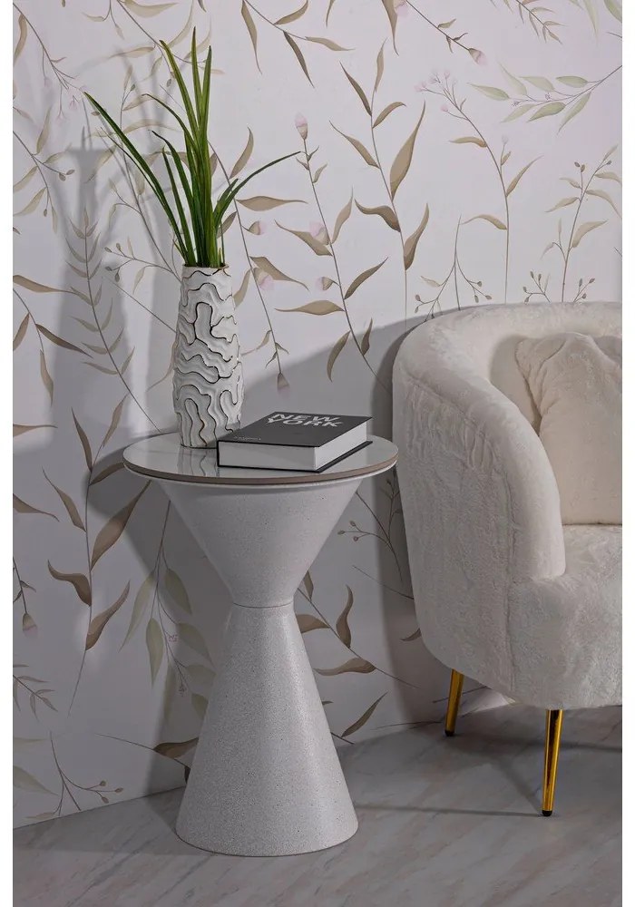 Kerek tárolóasztal kerámia asztallappal ø 44 cm Fush – Mauro Ferretti