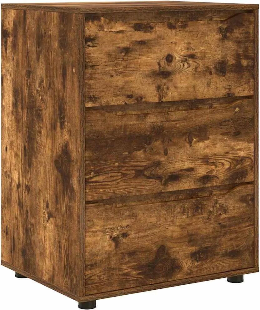 vidaXL Tárolószekrény Füstölt tölgy 60 x 48 x 81 cm Faanyag
