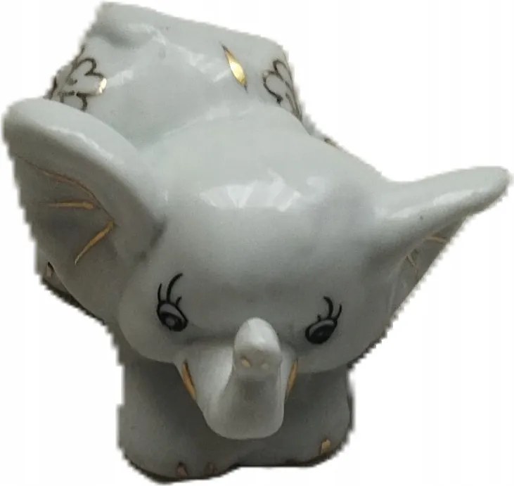 Boldogság figura, kerámia elefánt