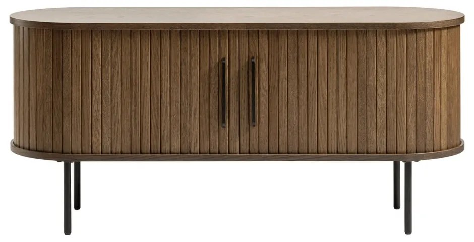 Barna TV-állvány tölgyfa dekorral 120x56 cm Nola – Unique Furniture