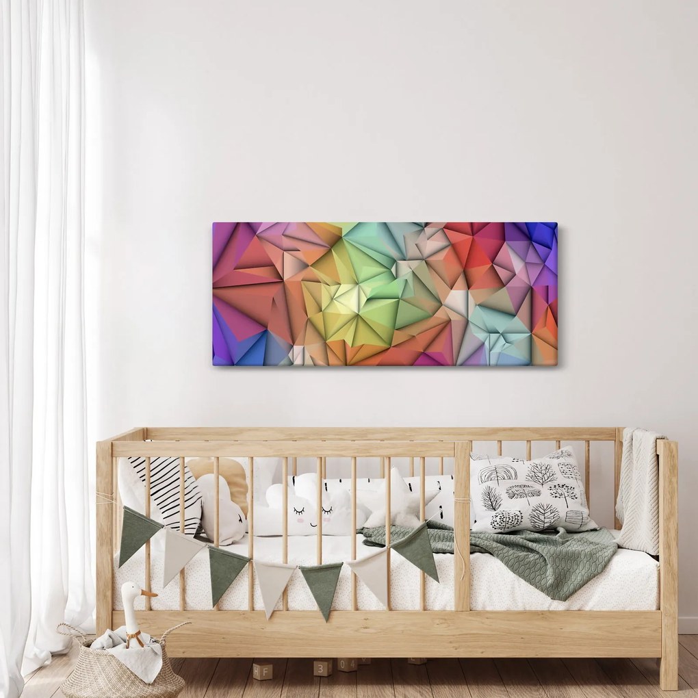 Kép - Sokszögű absztrakció (120x50 cm)