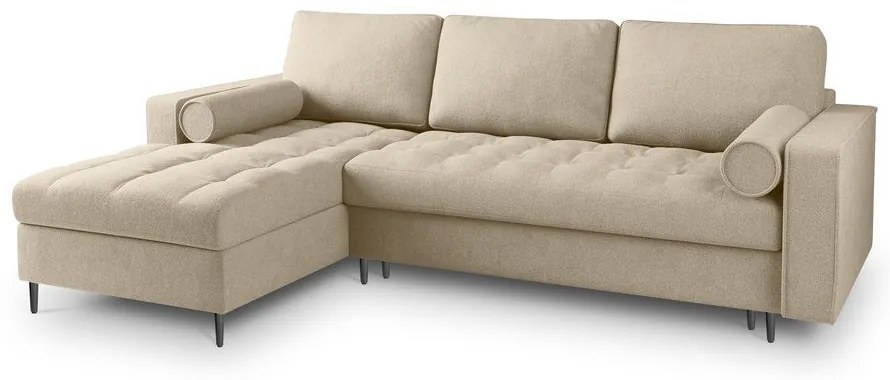 Santo bézs kinyitható sarokkanapé, bal oldali - Milo Casa
