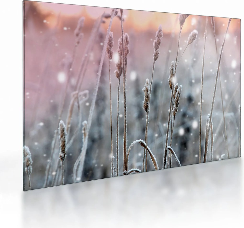 Üveg kép - Téli táj (70x50 cm)