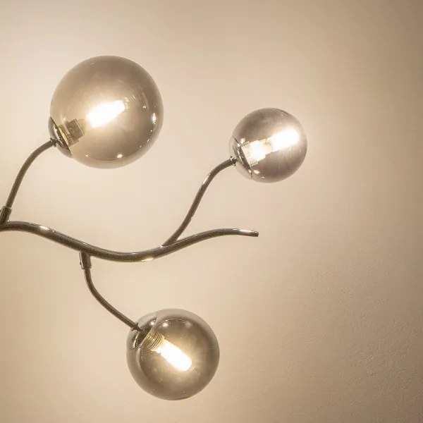 Brilagi - LED csillár kábelen MISTEL 6xG9/3W/230V fekete króm/füstszínű