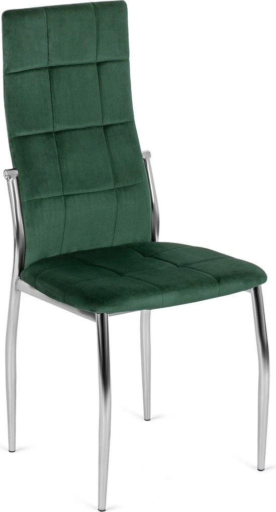 Szék zöld színben, bársony kárpittal. MOLLY