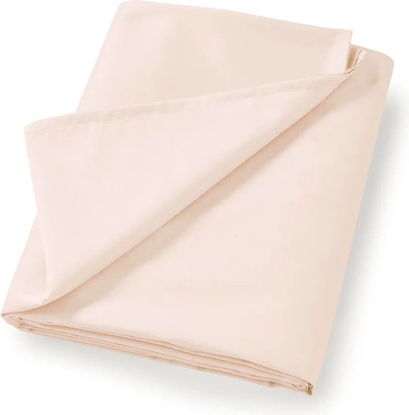 Bézs pamut-szatén lepedő 180x260 cm Cotton Sateen – Bianca