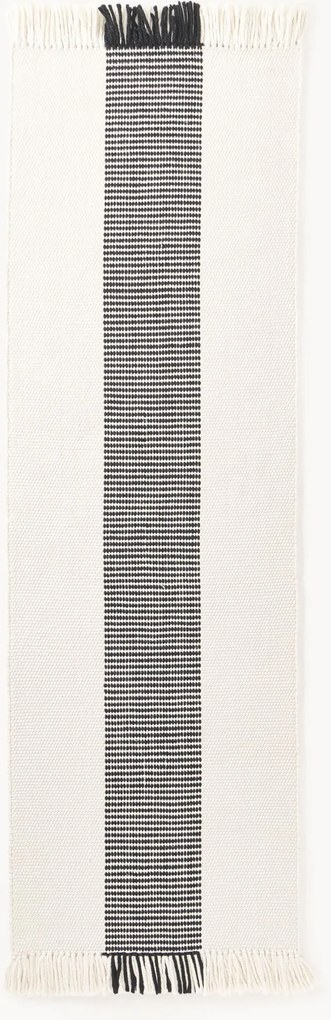 Futószőnyeg Kami 80 x 150 cm fehér fekete