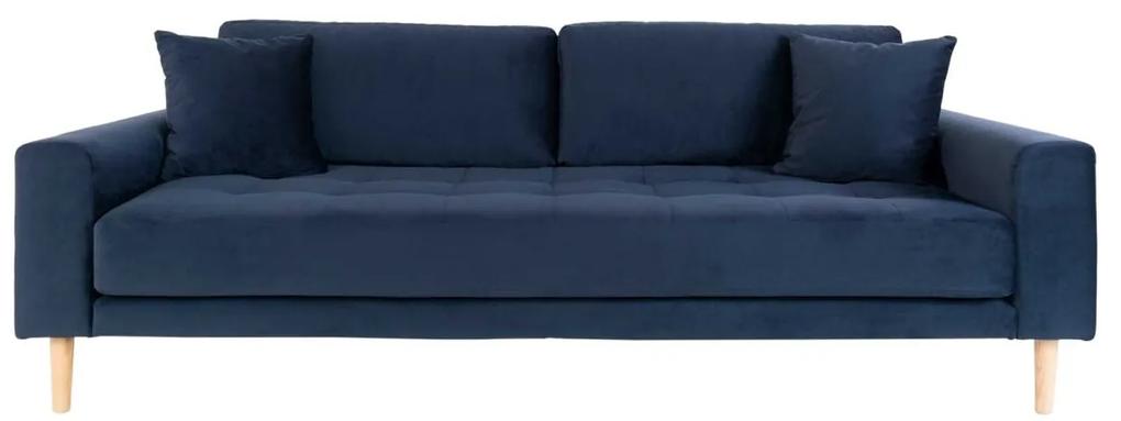 LIDO II kék bársony kanapé