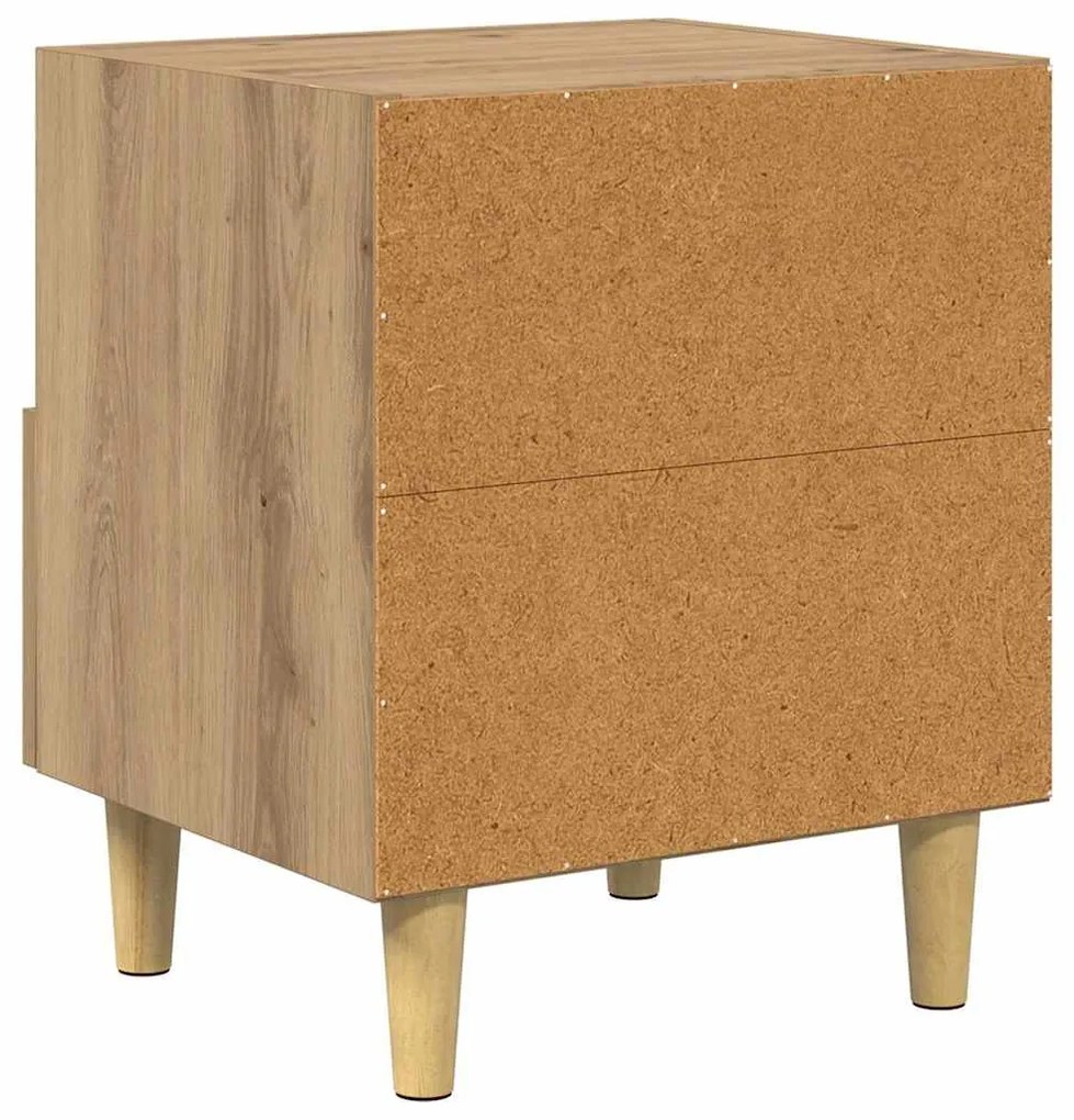 Éjjeliszekrény 2 pcs kézműves tölgy 40 x 35 x 47.5 cm Faanyag