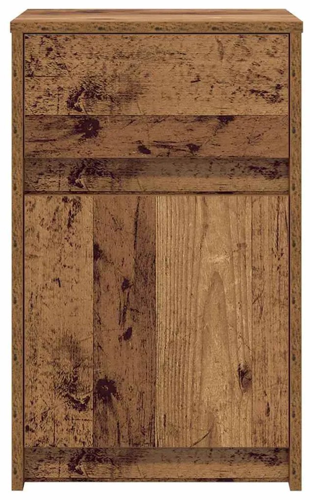LED Éjjeli Szekrény fiókkal Régi fa 38 x 34 x 61 cm Faanyag