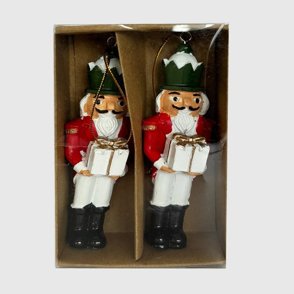 Diótörő katonák akasztóval 10 cm 2 db