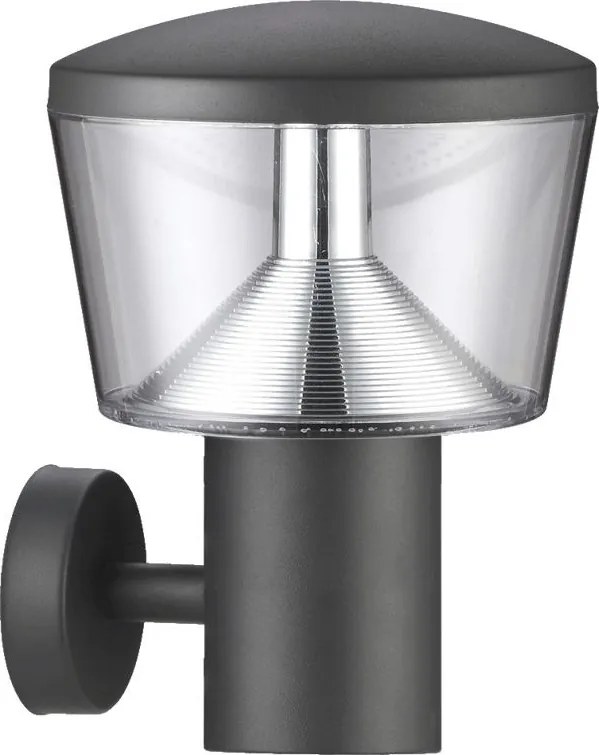 PREZENT 66004 DUBLIN Modern Kültéri Fali Lámpa Átlátszó, Szürke LED IP44