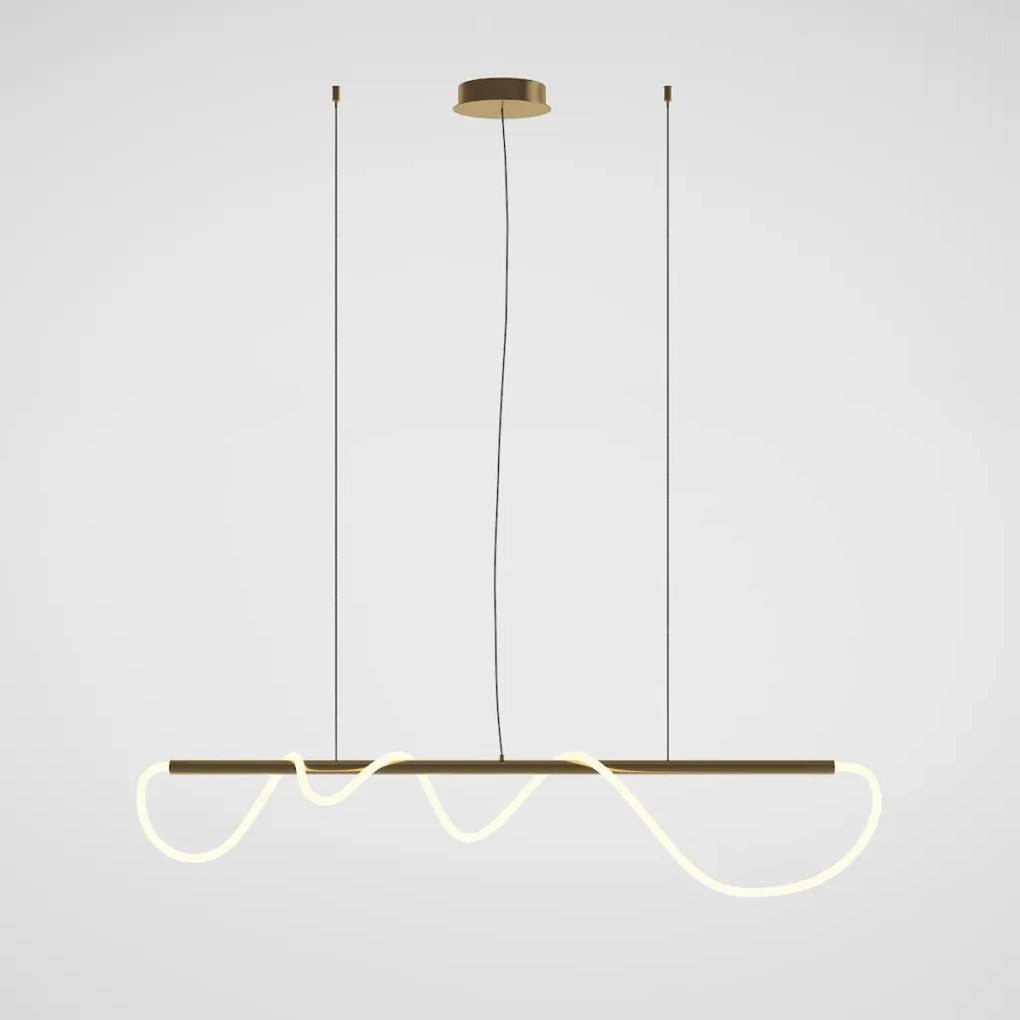 MAYTONI MOD166PL-L30G3K TAU Modern Led Függesztett Lámpa Fehér, Arany LED IP20