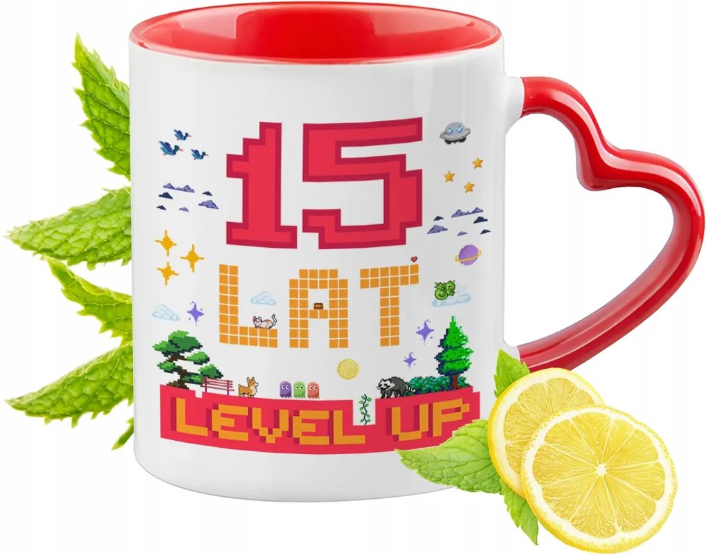 15 Születésnap Piros Szív alakú füllel Ajándék