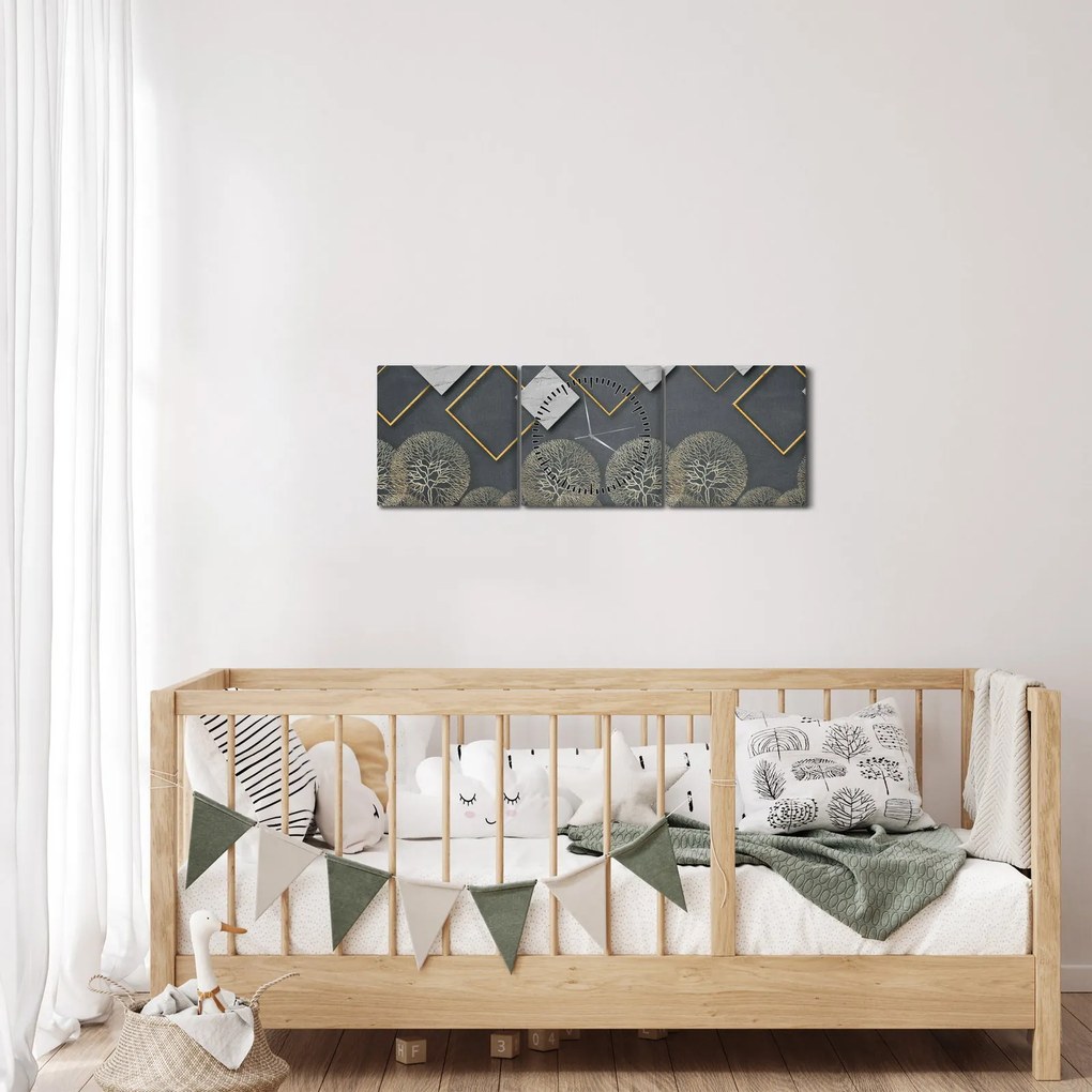 Az absztrakció képe (órával) (90x30 cm)
