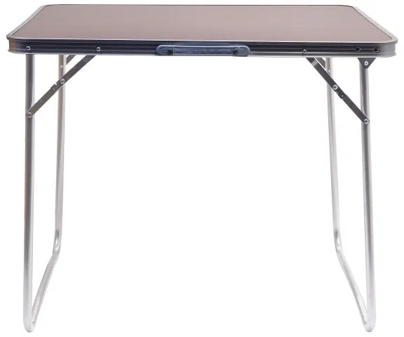 Összecsukható kempingasztal barna/króm