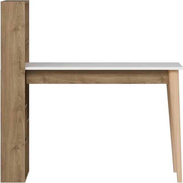 Calvia íróasztal, fehér-dió, 120 cm